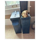(2) METAL AMMO CANS W ASST ART SUPPLIES