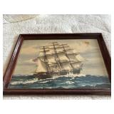 FRAMED SEASCAPE OF THE NEW YORK CHALLENGE