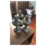 3 ANTQ. OIL LAMPS