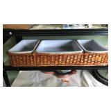 BASKET WITH 3 DISHES