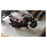 WOOD AND METAL MOTORCYCLE FIGURAL