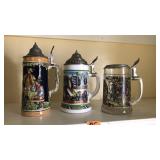 3 ASST. BEER STEINS