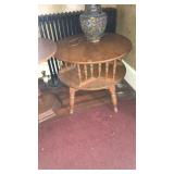 ETHAN ALLEN ROUND SIDE TABLE