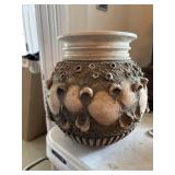 SIGNED DECORATIVE POTTERY VASE
