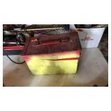 METAL AMMO BOX W/ CARBORATOR PARTS