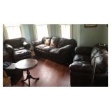 4 PC. BROWN COUCH SET