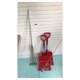 2 SNOW SHOVELS & RAKE