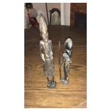 WOOD CARVED AFRICA TRIBAL FIGURES