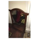 WOOD FRAMED HALL MIRROR
