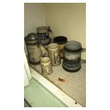 LOT OF ASST. STEINS AND MUGS