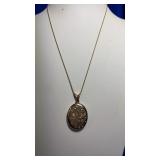14K YELLOW GOLD LOCKET ON 14K CHAIN