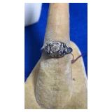 18K WHITE GOLD ART DECO ENGAGEMENT RING