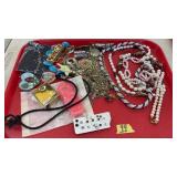 TRAY OF ASST COSTUME JEWELRY