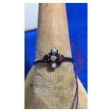 10K YELLOW GOLD DIAMOND & SEMI PRECIOUS STONE RING