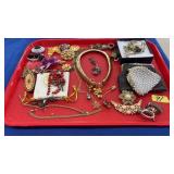 TRAY OF ASST COSTUME JEWELRY