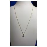 14K YELLOW GOLD & DIAMOND PENDANT NECKLACE