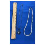 2 STERLING SILVER NECKLACES