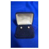 14K YELLOW GOLD & PEARL STUD EARRINGS