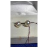 14K GOLD POST PEARL EARRINGS