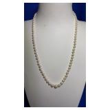 10K WHITE GOLD CLASP PEARL NECKLACE