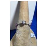 14K WHITE GOLD & DIAMOND ENGAGEMENT RING