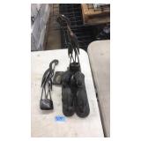 LOT OF WOOD CARVED DECOR: ELEPHANTS & CRANES