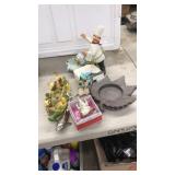 LOT OF ASST. DECOR: FIGURINES, COASTERS, MISC
