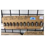 CRAFTSMAN 3/8" DRIVE 11PC.  SOCKET SET, METRIC
