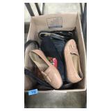 LOT OF ASST. LADIES PURSES AND 2 PAIRS OF SHOES