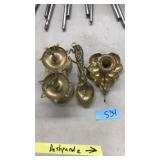 LOT OF ASST. BRASS CANDLESTICK DECOR