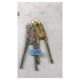 VNTG. PAINTED BRASS AND STAINLESS NUT CUTTERS