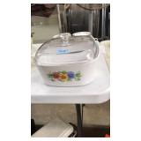 VNTG. CORNING WARE "SUMMER BLUSH" CASSEROLE DISH