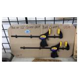 PAIR OF 12" QUICK-GRIP BAR CLAMPS