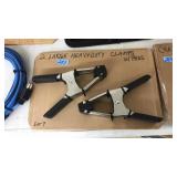 2 LARGE HEAVY-DUTY CLAMPS W/PADS