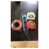 MEASURE TAPES, LEVEL, ROLL WIRE