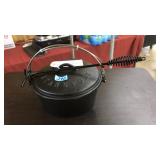 CAST IRON DUTCH OVEN WITH LID & LIFTING HANDLE
