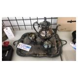 4 PC. FB ROGERS SILVER CO TEA SET #1224