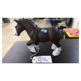 CERAMIC CLYDESDALE HORSE FIGURE