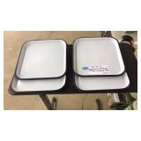 SET OF 4 ANTQ. BUTCHER SHOP ENAMEL PANS