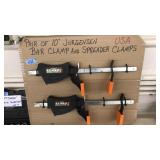 PAIR OF 10" JORGENSEN BAR & SPREADER CLAMPS