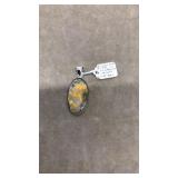 BUMBLE BEE JASPER IN STERLING PENDANT