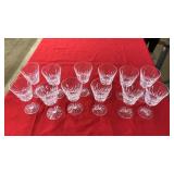 12 CLARET WINE LISMORE WATERFORD CRYSTAL GLASSES