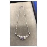 STERLING & AMEYTHST NECKLACE