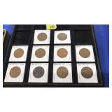 10 ASST BRITISH 1 CENT COINS
