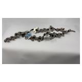 SILVER EAGLE CHARM LEATHER BELT, BROKEN IN 2 PCS