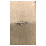 STERLING CROP & HORSE SHOE BROOCH