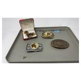 BELT BUCKLES, & HORSE HEAD JEWELY SET