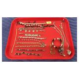 TRAY OF ASST COSTUME JEWELRY