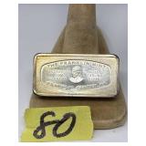 FRANKLIN MINT 1000 GRAIN OLID STERLING SILVER BAR