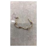 10K YELLOW GOLD BRACELET W/ SEMI PRECIOUS STONES